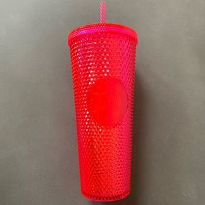 Starbucks tumbler holiday 2019 neon pink venti new